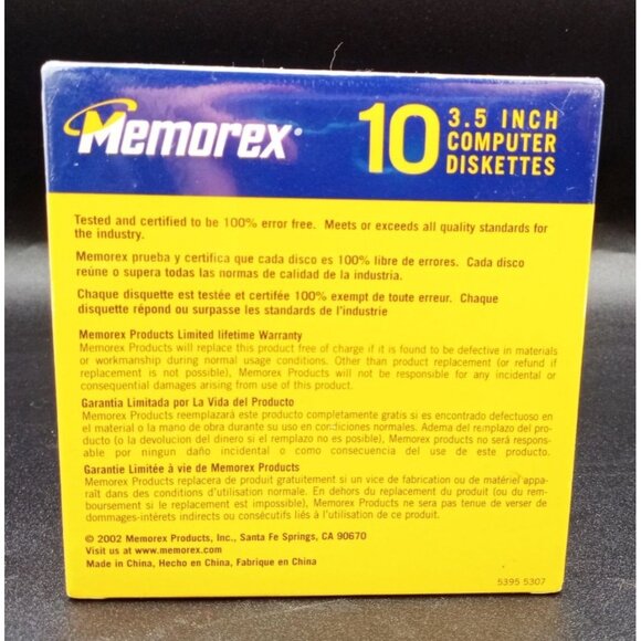 Memorex PC Formatted 3.5 Inch Computer Diskettes 10-Pack HD IBM 2SHD Vintage - Picture 11 of 16